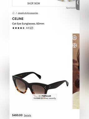 Celine 2 toned polarized sunglasses